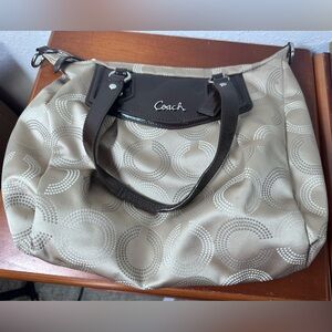 Coach Gold Brown Tone Metallic purse Bag